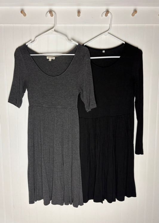 #39 Women's S gray and black fall dress bundle (2)