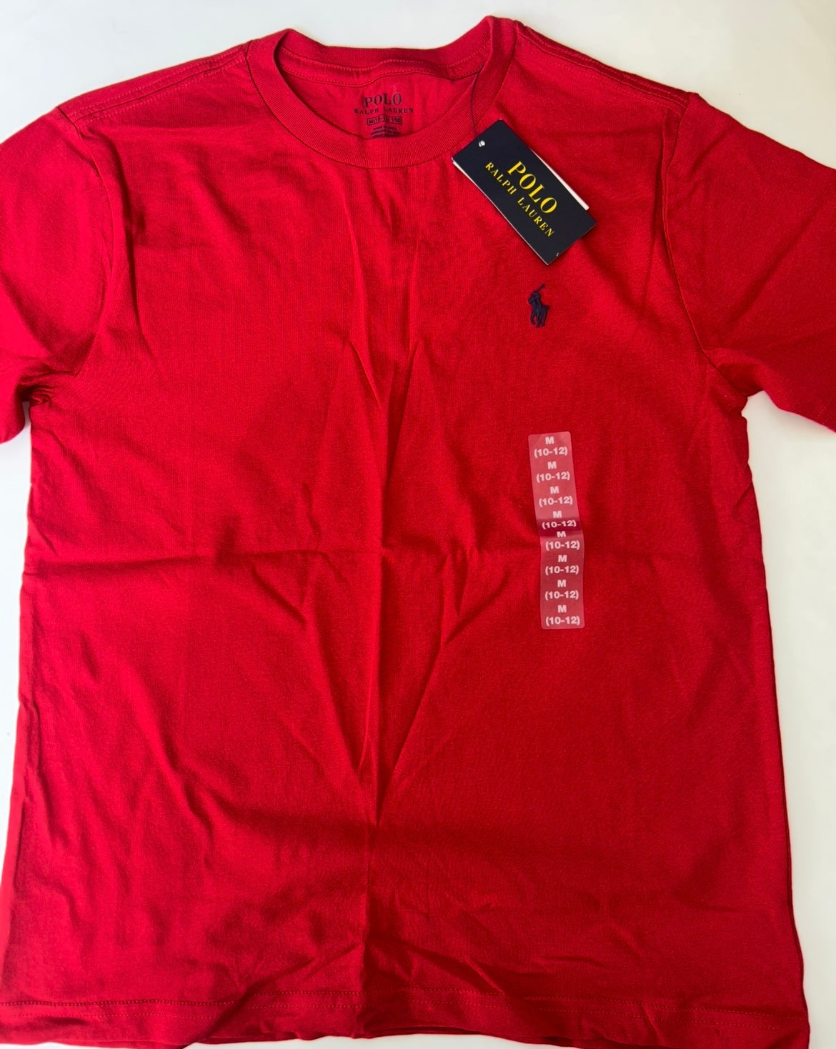 #95 Boys Youth Medium 10/12 Red Polo short sleeve shirt