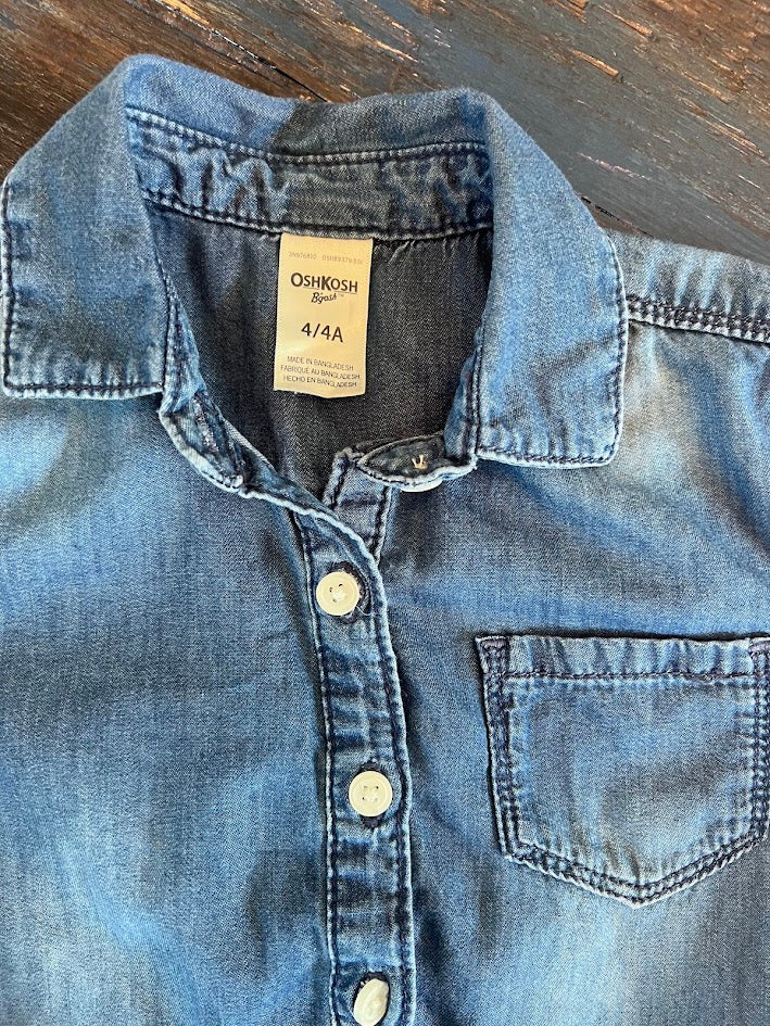 Seller #94: Toddler Girls Jean Dress with Tulle Skirt, 4T/4A