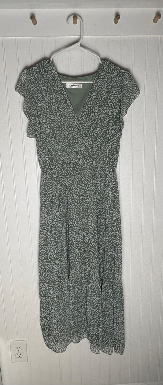 #39 women's S sage green floral dress