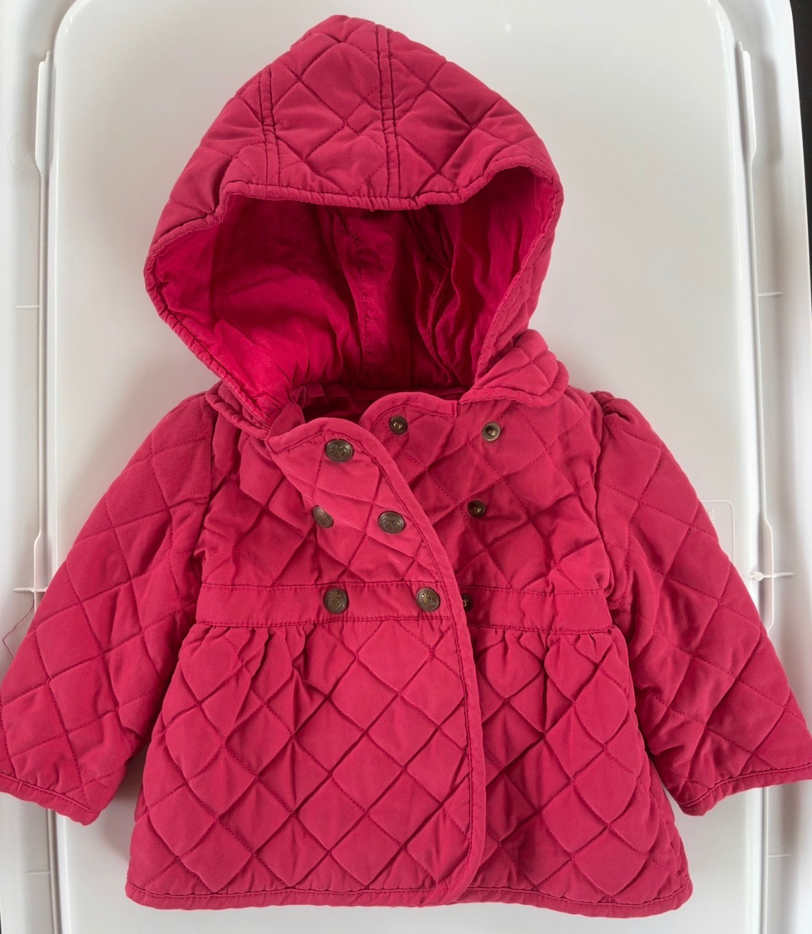 #119 Girls Baby Gap quilted jacket 12-18 months