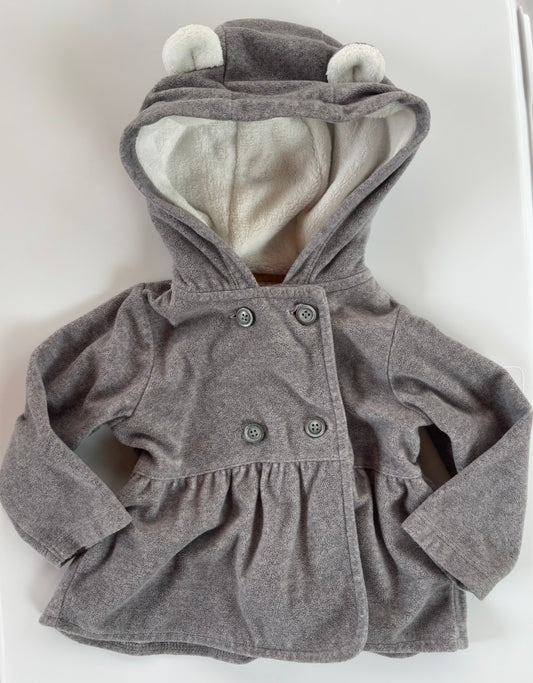 #119 Carters Girls Gray Jacket 12-18 months