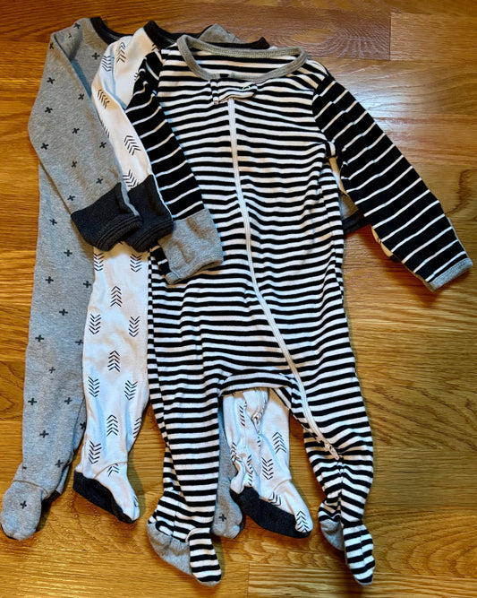 REDUCED Seller #139 Gender Neutral Sleepers 3-6M - set of three