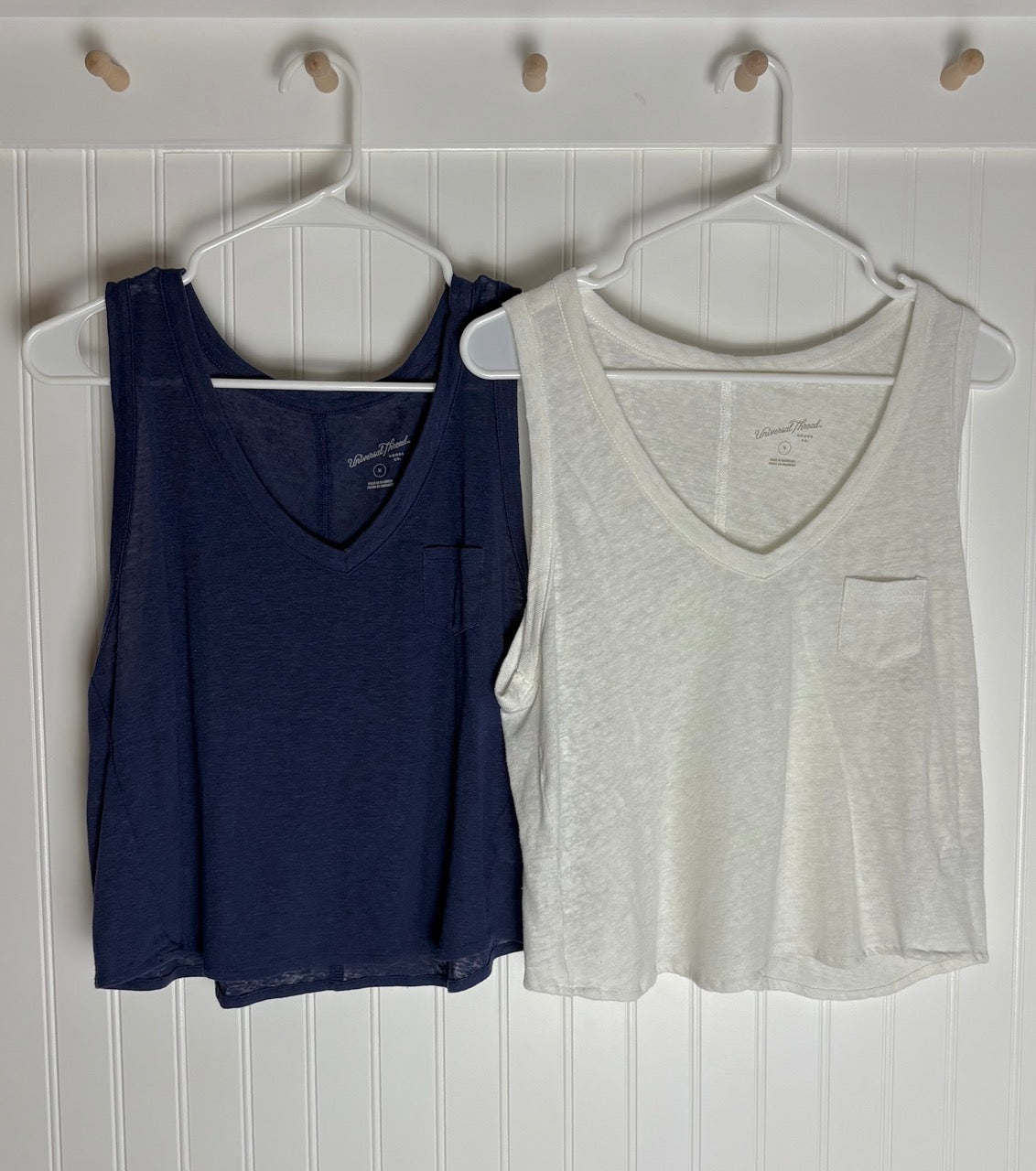 #39 women's M universal thread linen cropped pocket tank bundle (2)