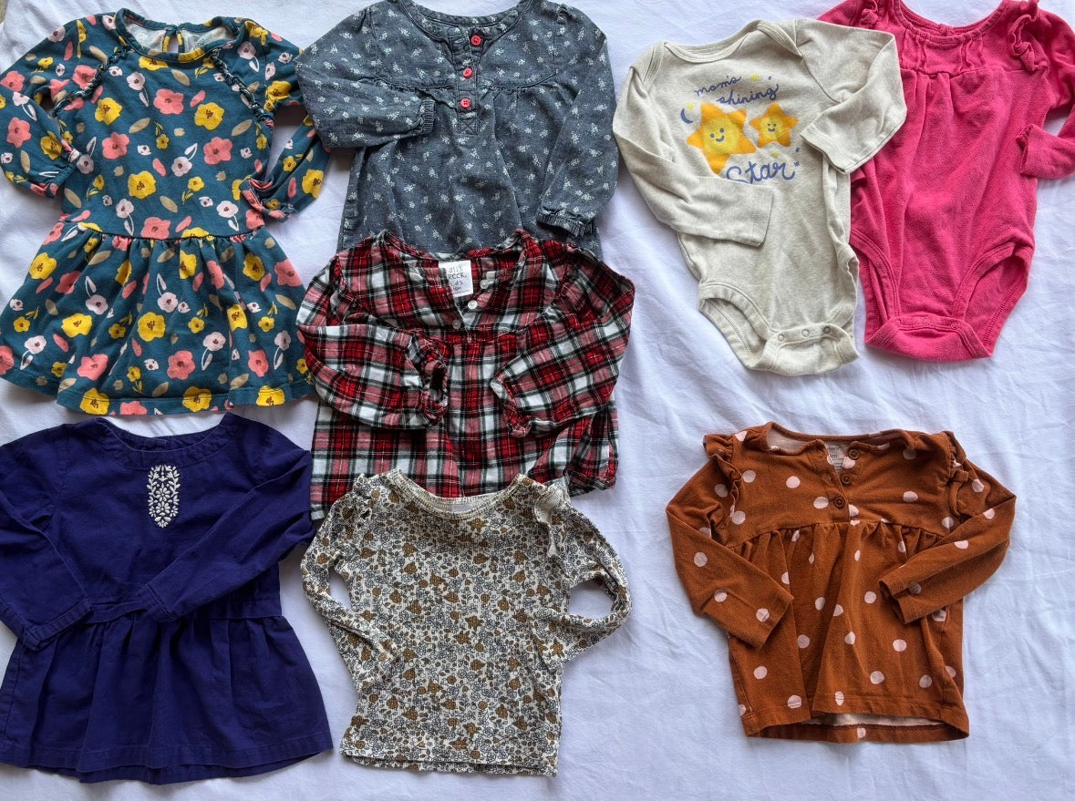 #119 Girls Long Sleeve bundle 18 months