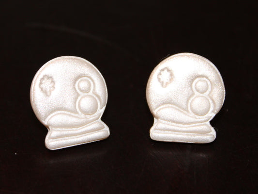 #168 Snowglobe clay earrings - NWOT