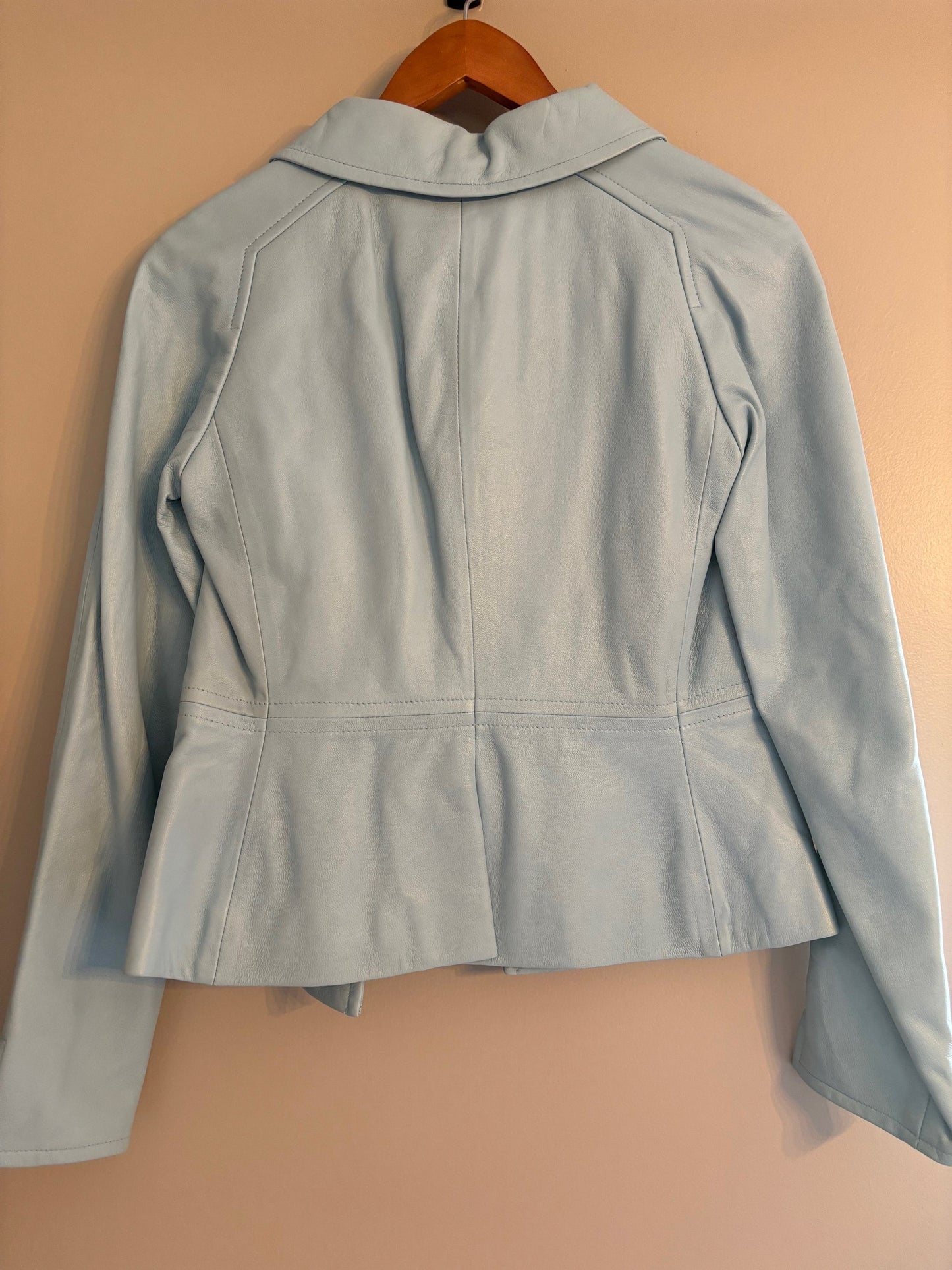 #70 Women's Etcetera Genuine Leather Jacket size 0 VGUC