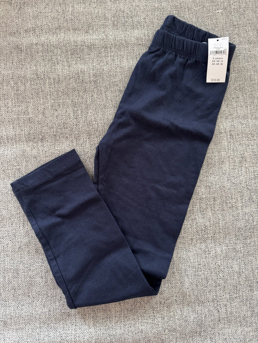 REDUCED # 92 girls 5 t GAP NWT navy lightweight leggings
