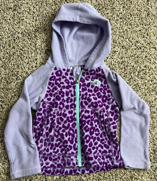 Seller 130 Girls 2T North Face zip up light jacket purple - VGUC