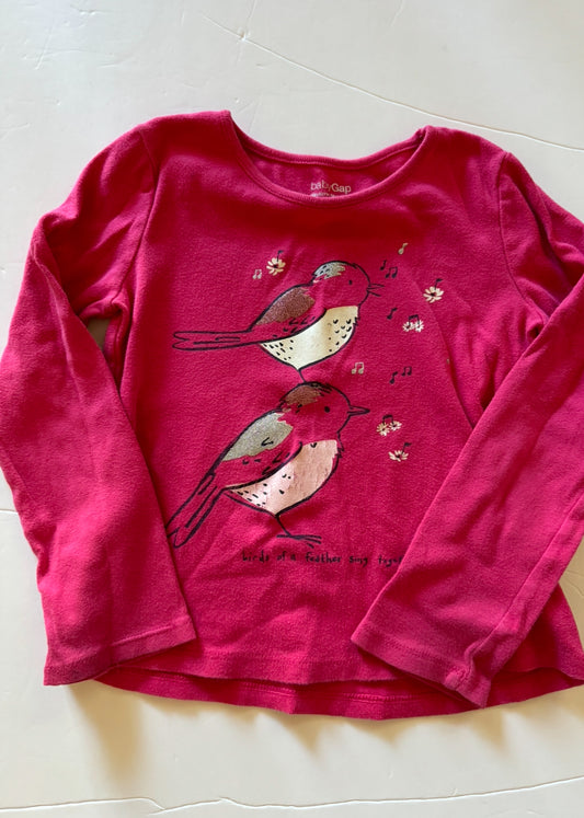 REDUCED PRICE #34 GAP girls 5 t pink long sleeve top