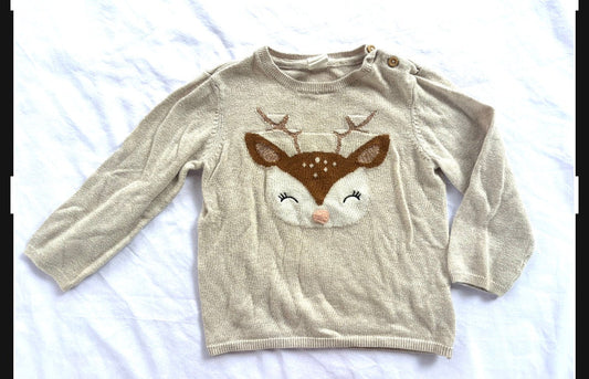 #119 girls H&M  holiday sweater size 18 month