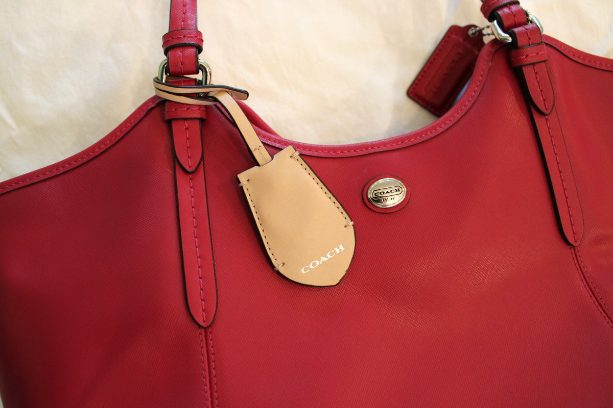 #168 Coach Peyton Red Leather tote - Excellent Condition (originally $358)