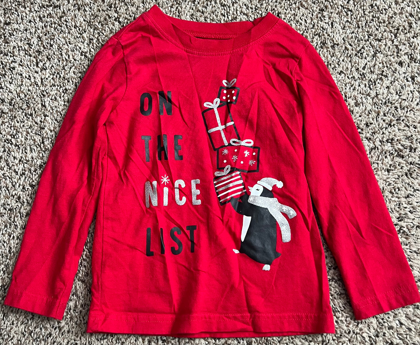 Seller 130 Girls 3T Red Holiday Shirt - EUC