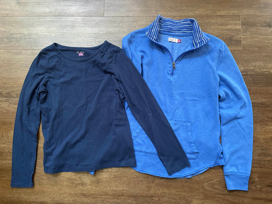 #126 SO Blue Quarter Zip Pullover S & Children's Place Navy Shirt XL 14