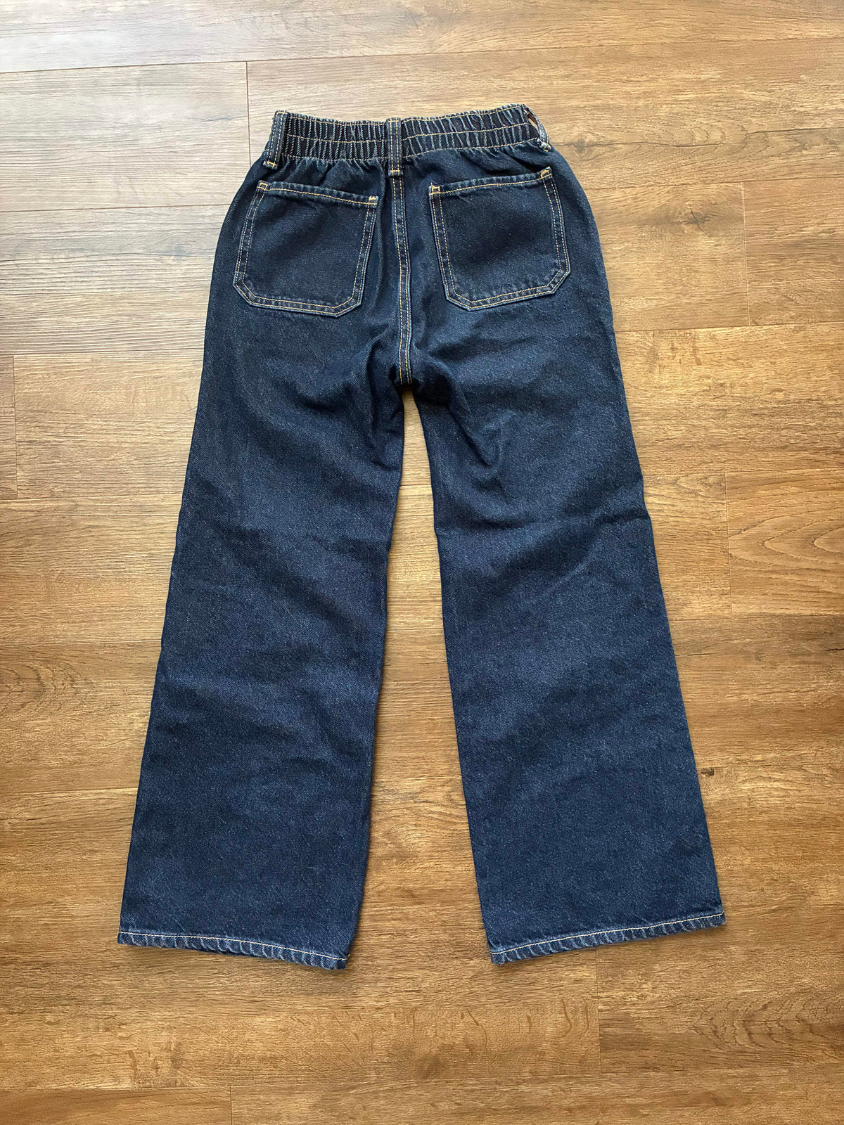 #126 EUC Old Navy Dark Wash Baggy Wide Leg Jeans Girls 10