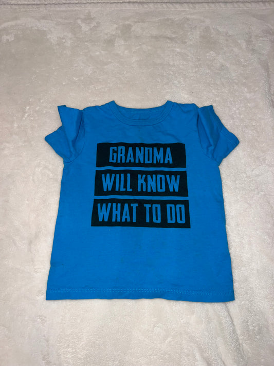 #92A 3t children’s place play shirt for grandmas house iykyk