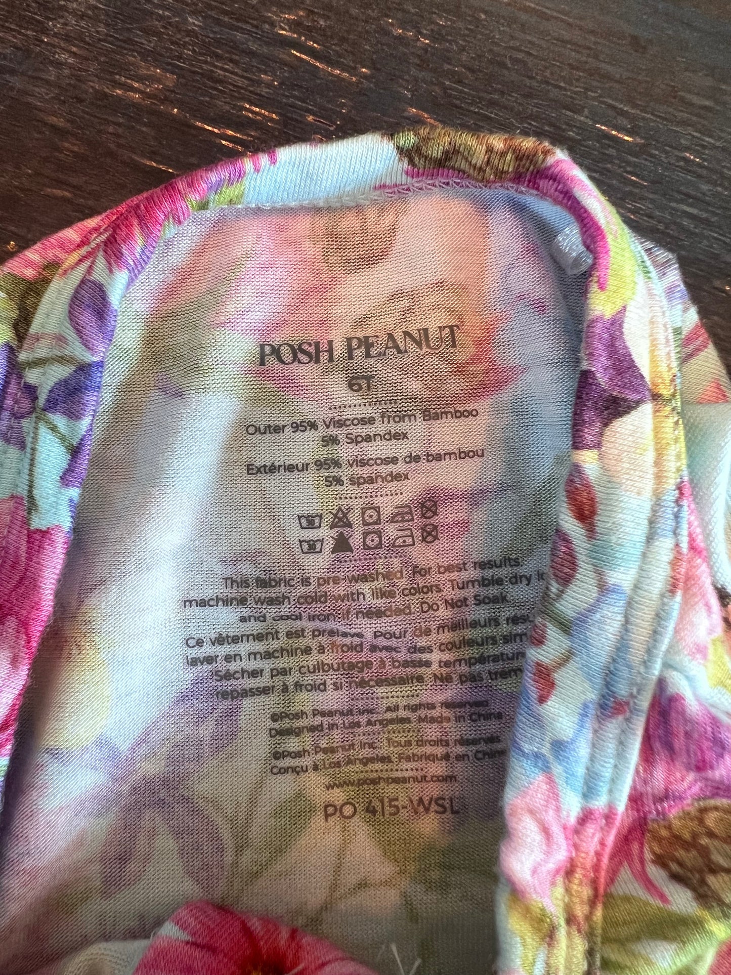 Seller #94: Posh Peanut Blouse, Floral 6T