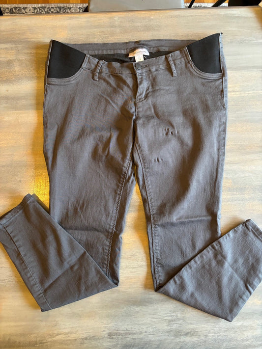 #70 Women's Maternity Motherhood brand  Gray Skinny Jeans Size Large VGUC