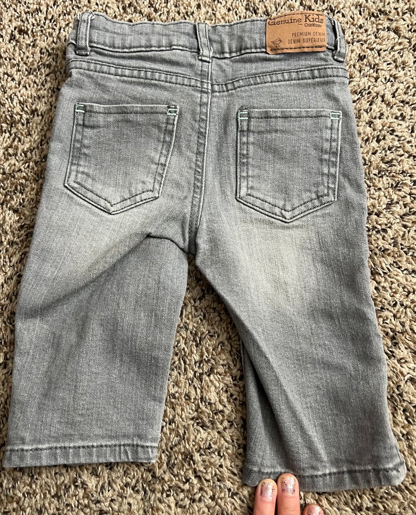 Seller 130 Girls 3T Gray Jeans - With adjustable waist - GUC