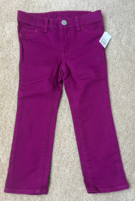 #15 Gap 3t NWT Purple Jeans with Adjustable Waist