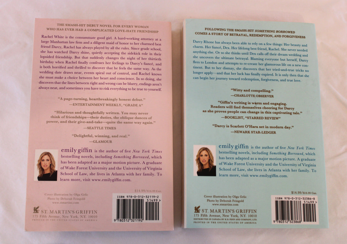 #168 Emily Griffin set of 2 paperback books