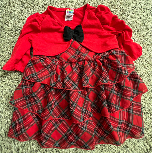 Seller 130 Girls 3T Red Holiday dress with bow - GUC