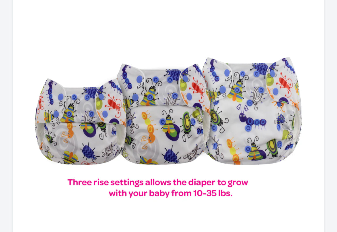 2 Blueberry Pocket Cloth Diapers One Size VGUC