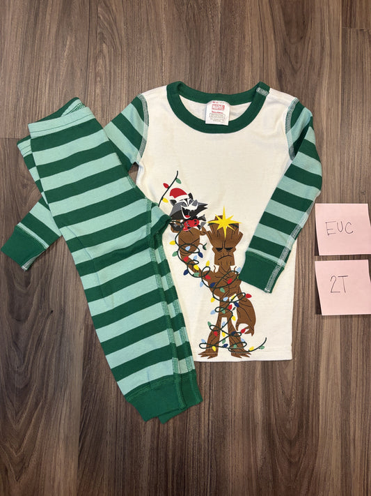 #138 - 2T EUC Hanna Andersson Groot/Rocket Christmas PJs