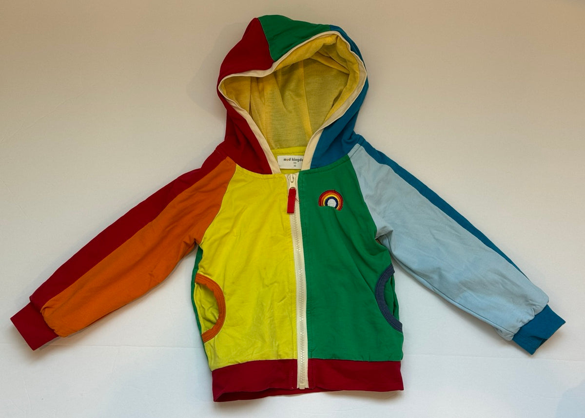 #82 Mud Kingdom Rainbow Zip-up Hoodie Gender Neutral Size 2T