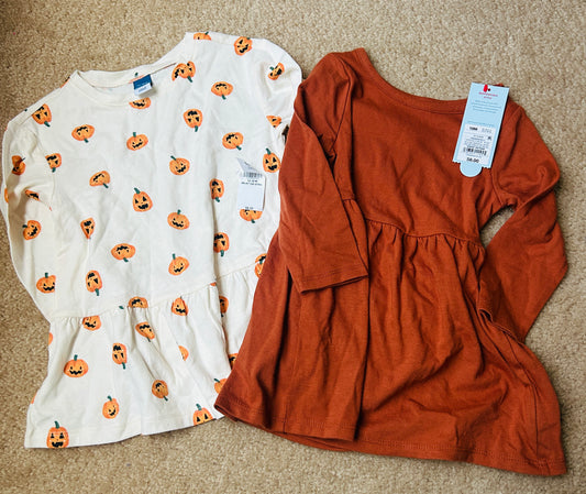 #15 ON/C&J 12-18m NWT Halloween/Fall Dress Bundle