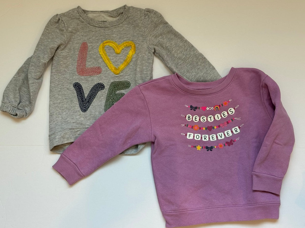 #82 Sweatshirt Bundle Girls Size 2T (Carter & Garanimals)