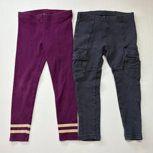 Seller 189 Girls Size 5 Tea Leggings + Cargo Jeggings Bundle (2) VGUC