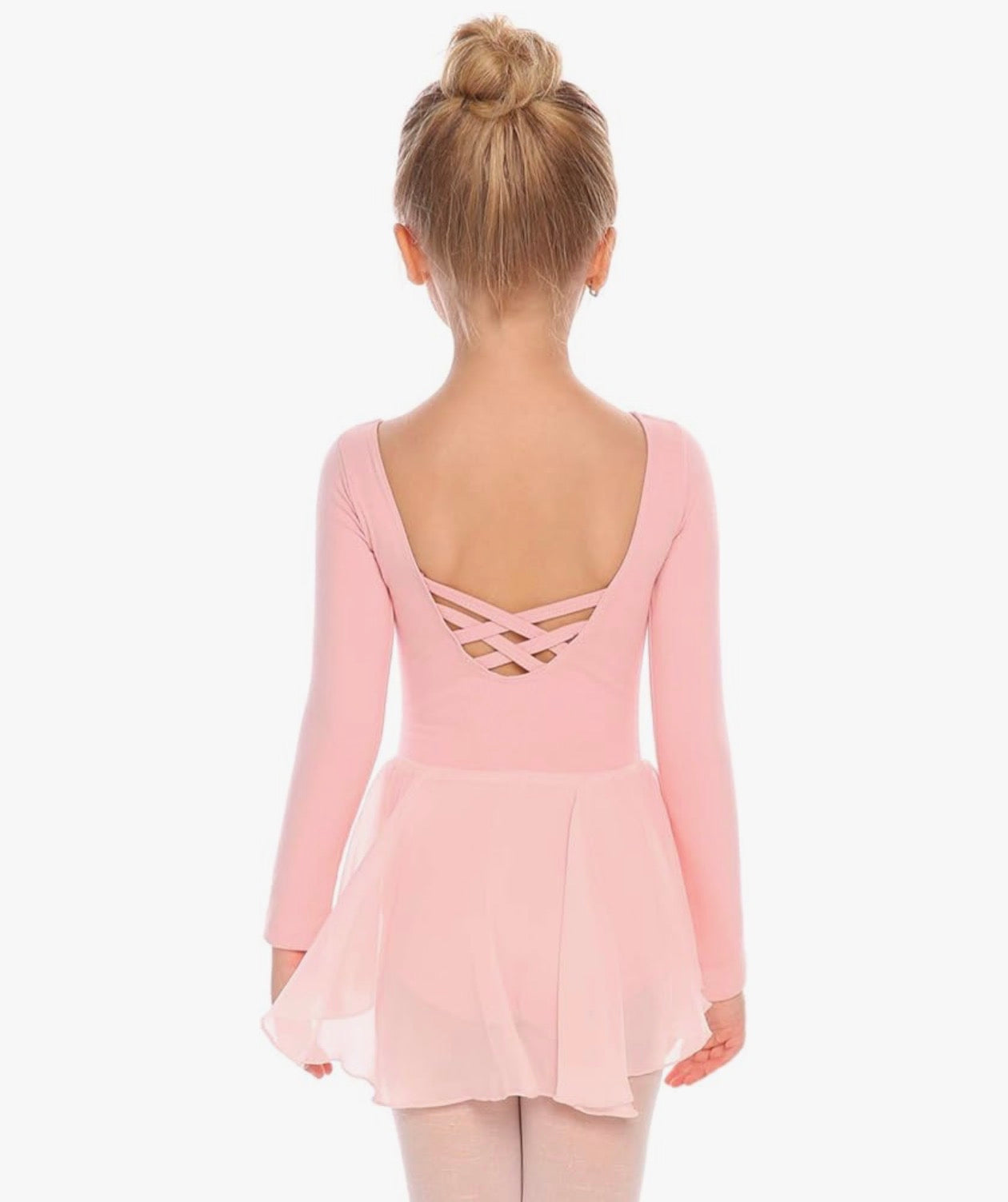 #79 | Size 4-5  |  Girls Pink Long Sleeve Ballet Leotard