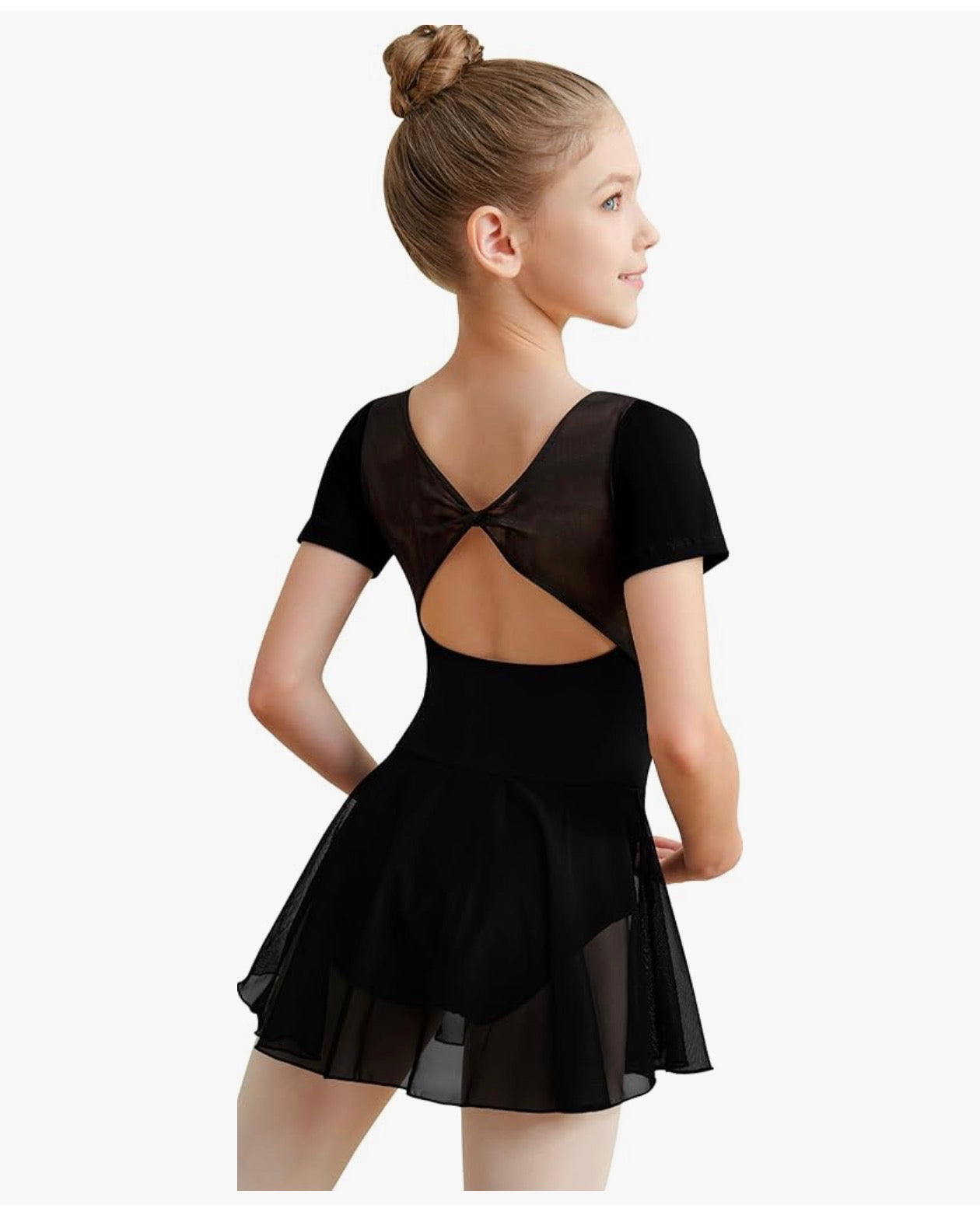 #79 | Size 6 |  Girls Black Ballet Leotard Twist Back