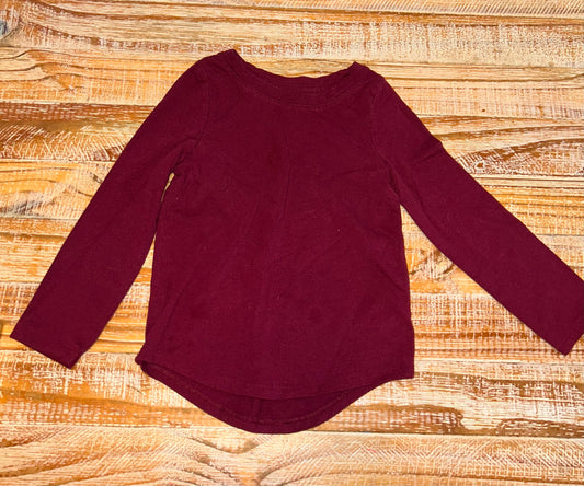 #4 Cat and Jack Maroon Long Sleeve Girls 3T