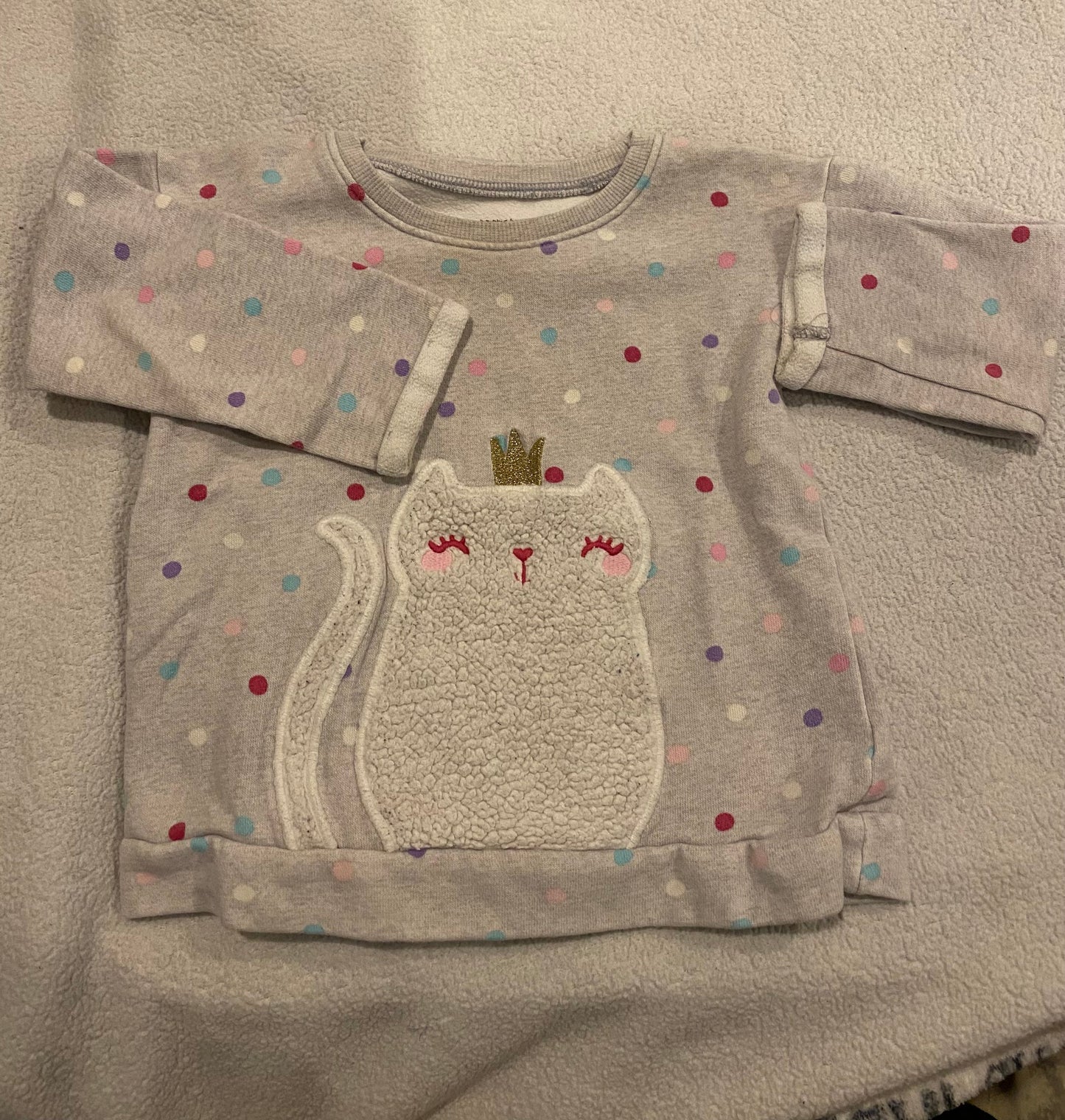 Seller #191 24mo Jumping Beans Cat Polka Dot Sweatshirt (2 of 2)