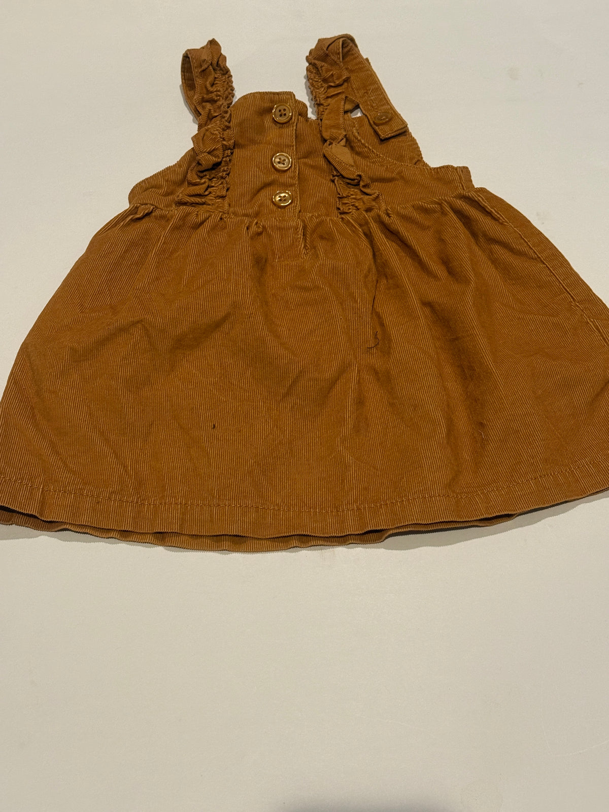 #170 Carters tan jumper dress girls 12 months
