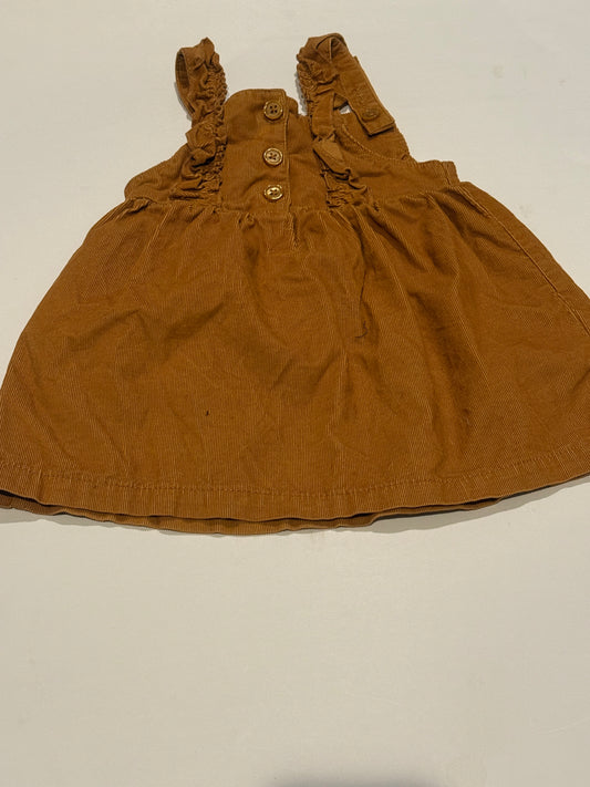 #170 Carters tan jumper dress girls 12 months