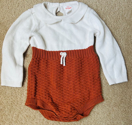 #15 C&J 18m Knit Bubble Romper VGUC