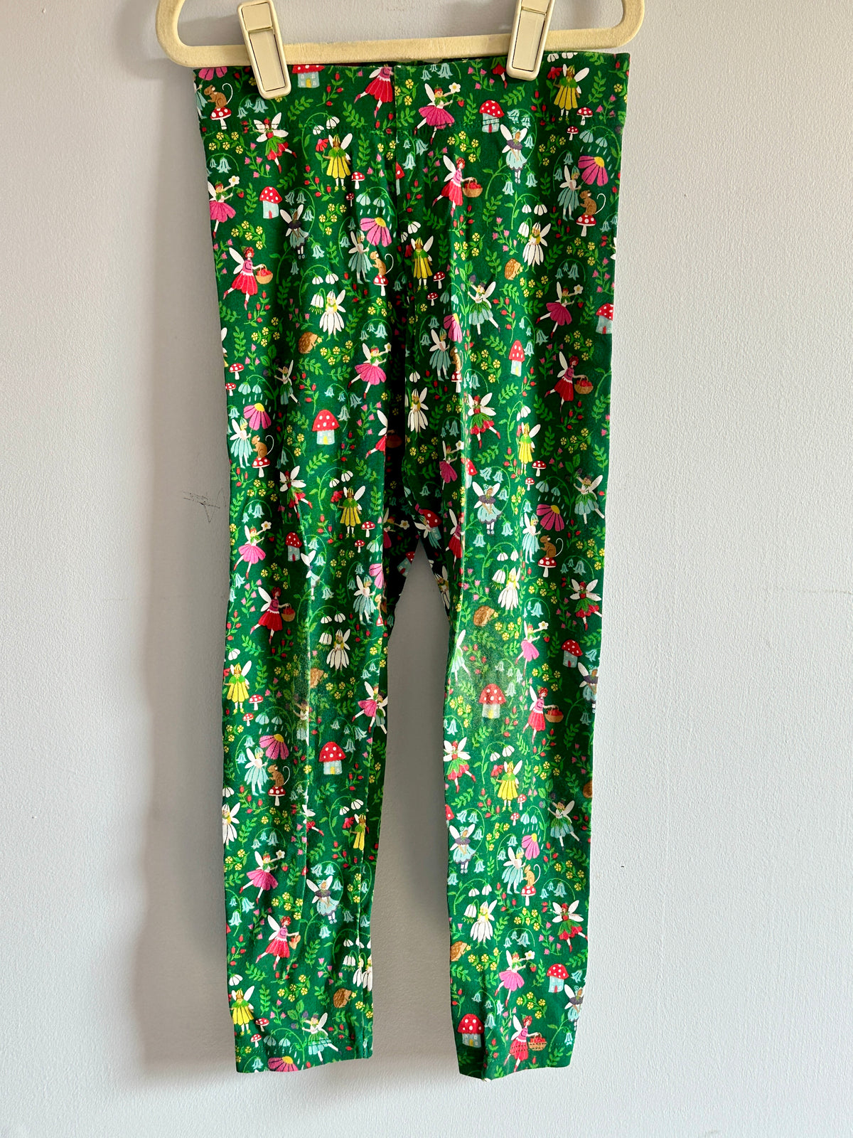#48 Mini Boden Fairy Green Leggings 6-7