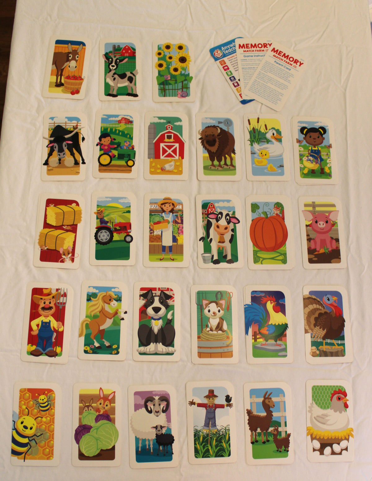 #168 Farm Match Memory Game