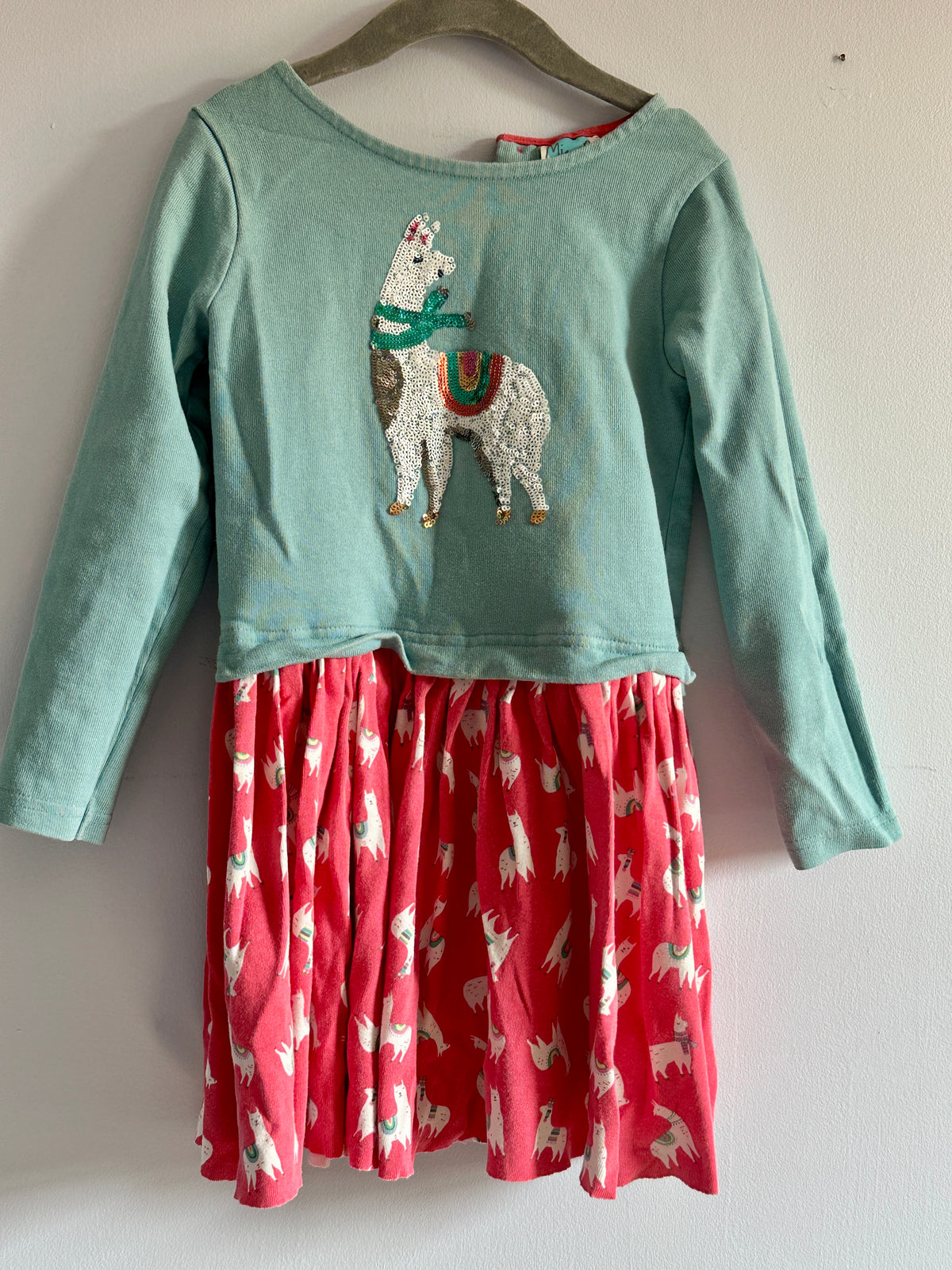 #48 Mini Boden Llama Dress Girls 6-7