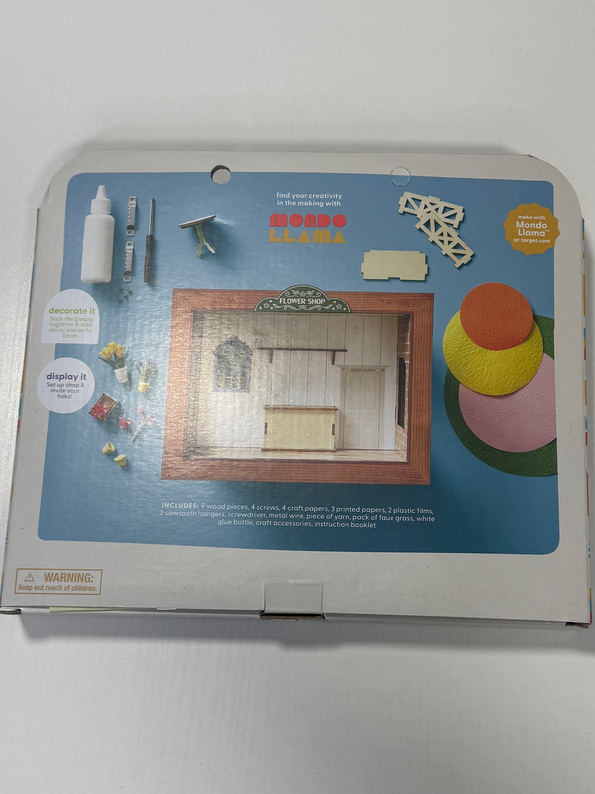 155 Mondo Llama Mini 3D Flower Shop Craft Kit - NEW