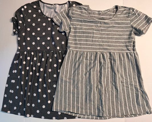 Two Grey Maternity Tops