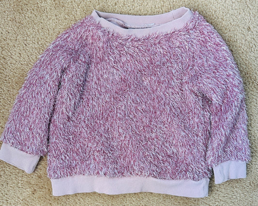 #15 *Reduced* Pippa and Julie 2t Metallic Pink Shag Sweater