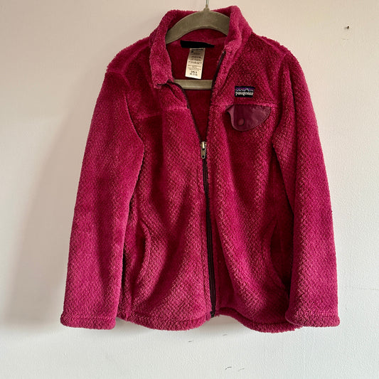 #48 Patagonia Maroon Fleece Jacket Girls 5-6