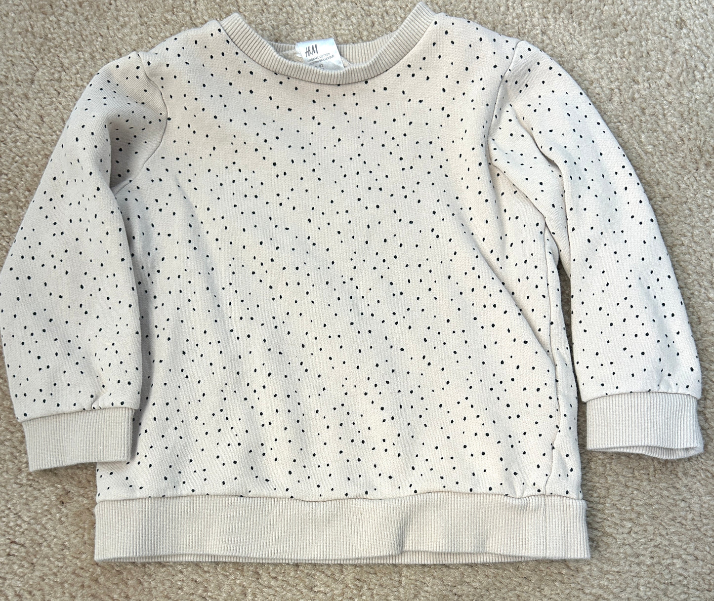 #15 H&M 2t Speckled Neutral Crewneck VGUC