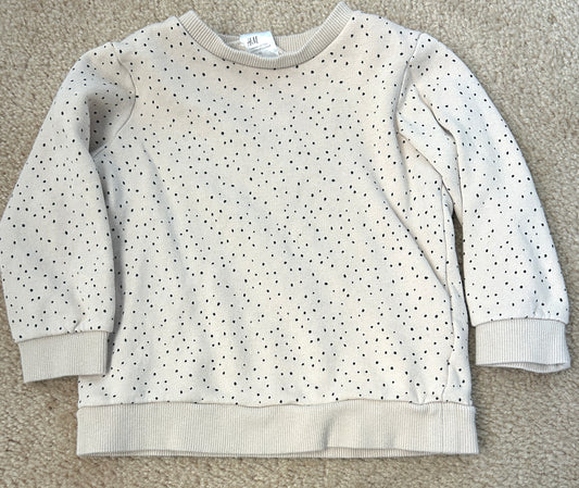 #15 H&M 2t Speckled Neutral Crewneck VGUC