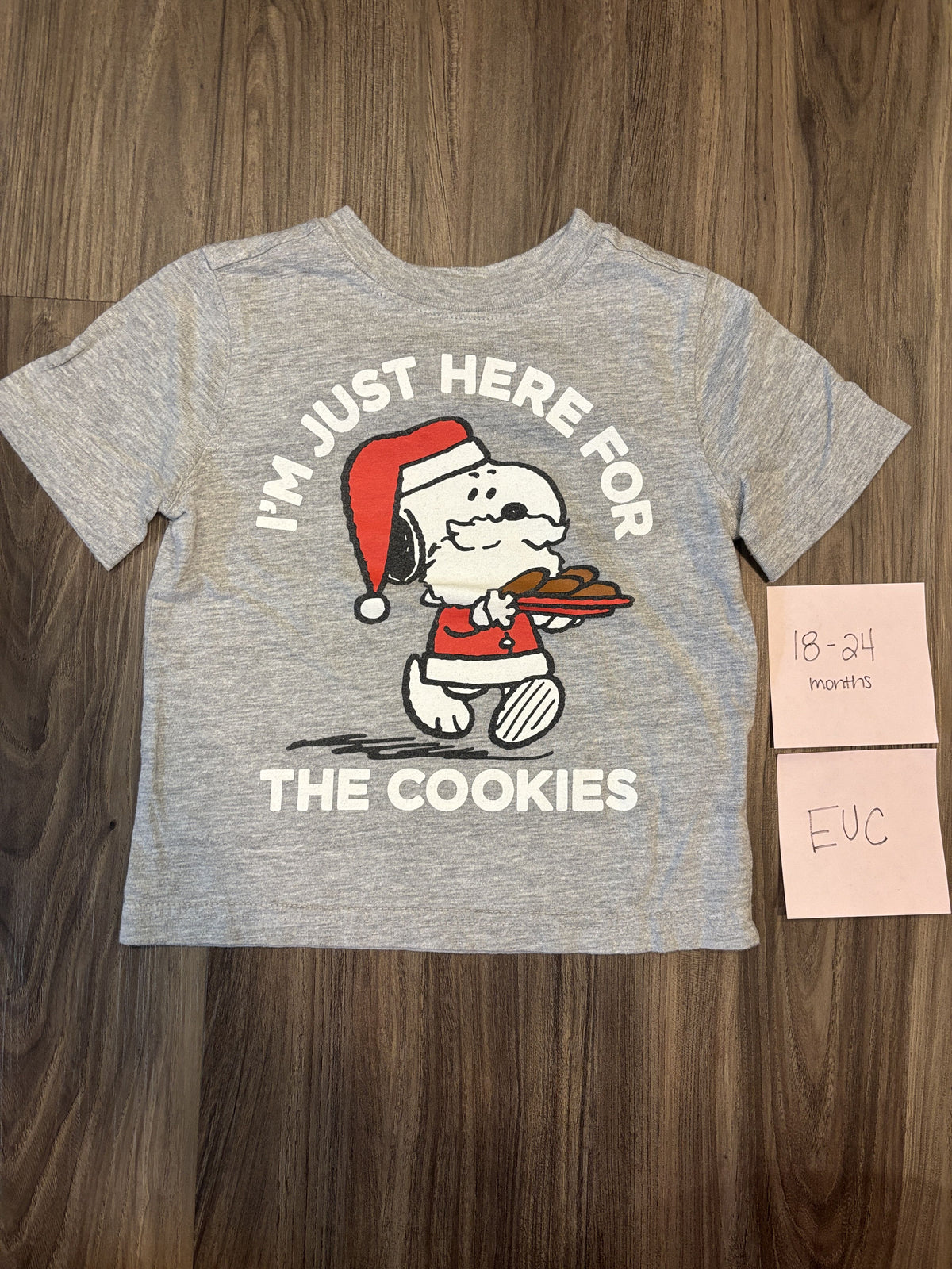 #138 - 18-24 Mo I'm Here for the Cookies Snoopy Shirt