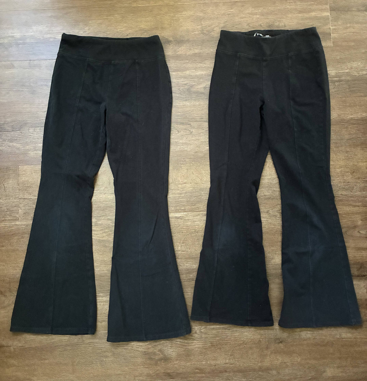 #126 2 Pairs Flare Art Class Black Leggings Girls L 10/12